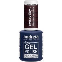 Andreia Professional The Gel Polish Solvent Free Gel Limited Collection Color ED6 Metallic Brown with Coppery Shift