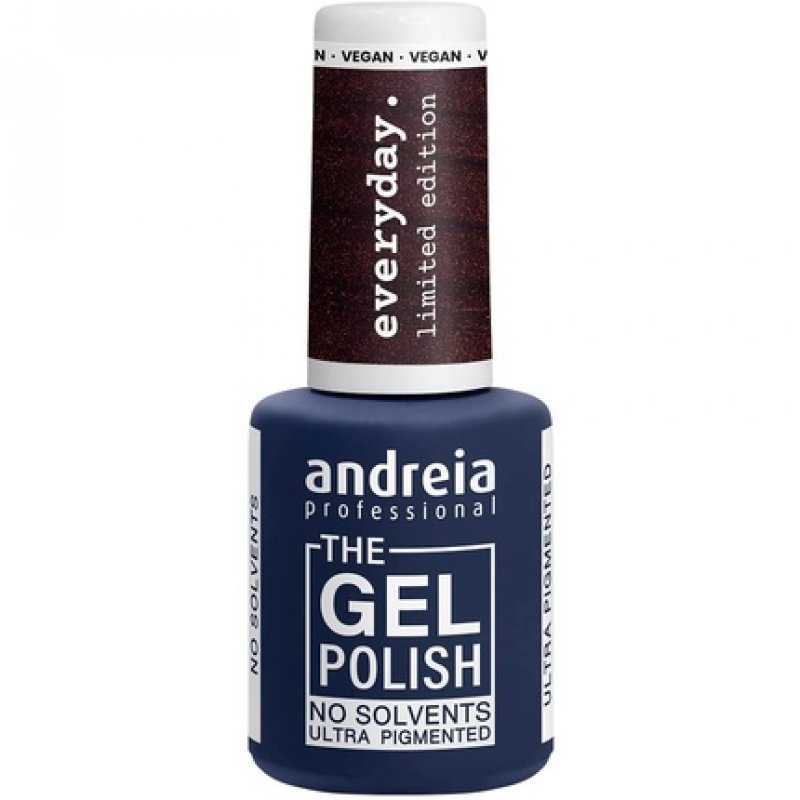 Andreia Professional The Gel Polish Solvent Free Gel Limited Collection Color ED6 Metallic Brown with Coppery Shift