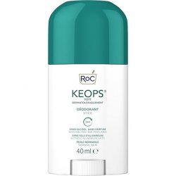Roc Keops Deodorant Stick 24 Hour Protection Alcohol and Perfume Free 40ml