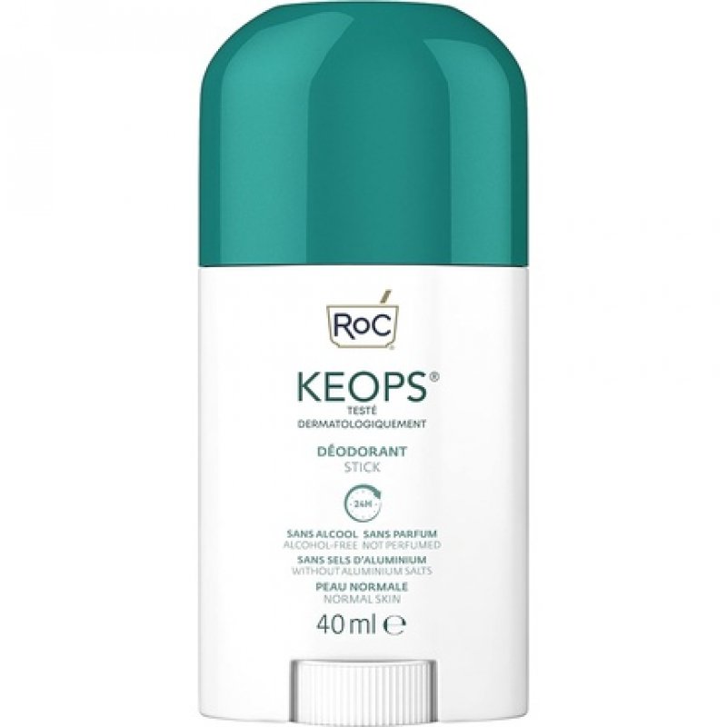 Roc Keops Deodorant Stick 24 Hour Protection Alcohol and Perfume Free 40ml