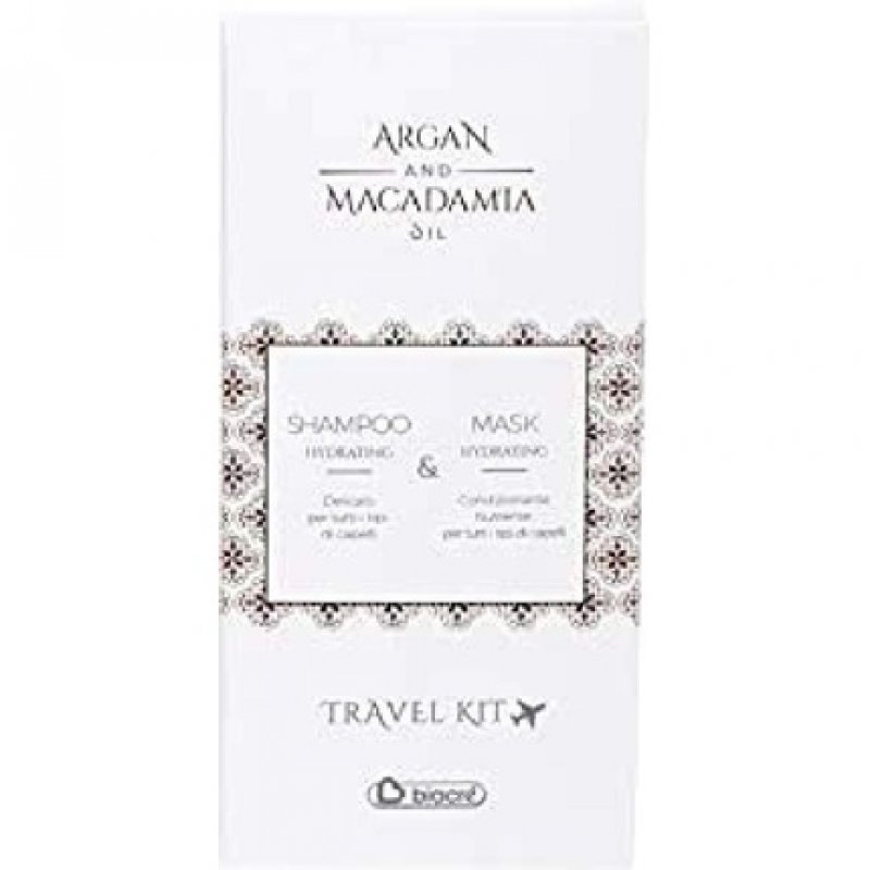 Biacrè Argan and Macadamia Travel Kit Hydrating Shampoo and Mask 100ml each