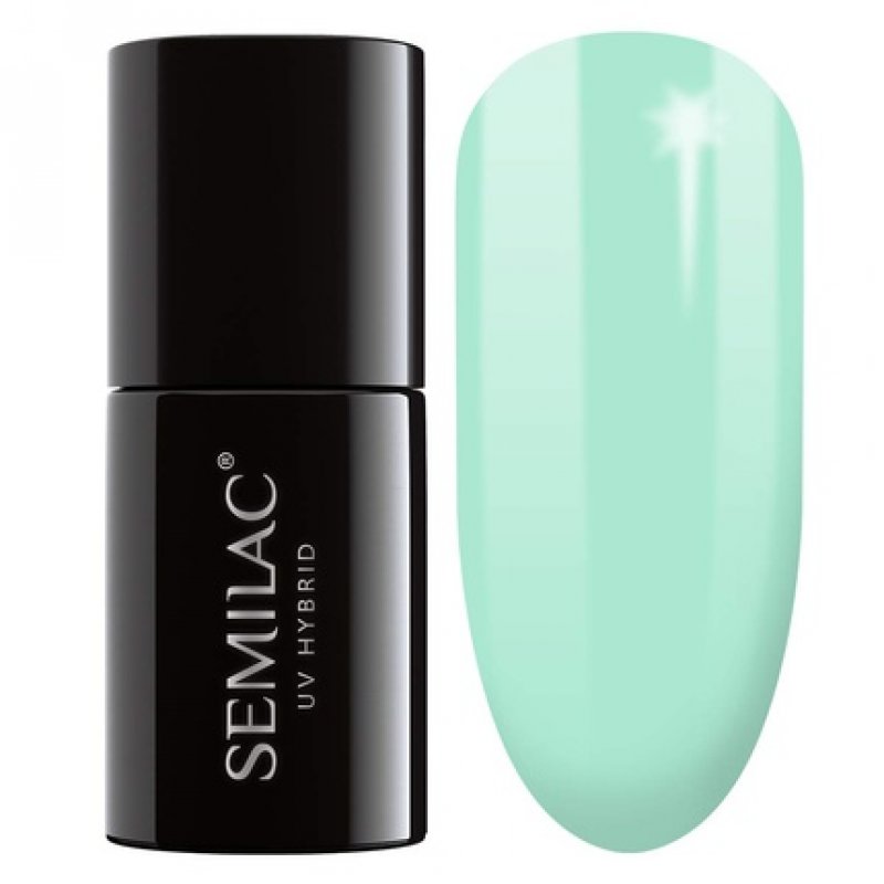 Semilac UV Nail Polish Green 022 Mint 7ml - Colorful and Long-Lasting Nail Polish for Intense Colorful Nails