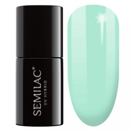 Semilac UV Nail Polish Green 022 Mint 7ml - Colorful and Long-Lasting Nail Polish for Intense Colorful Nails