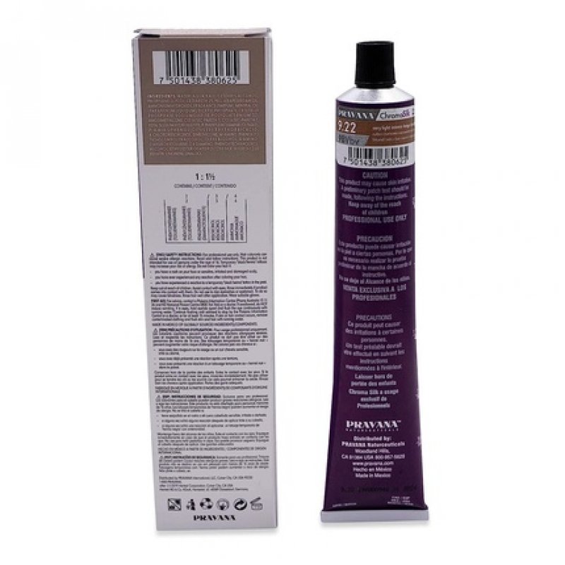 Pravana ChromaSilk Creme Hair Color with Silk & Keratin Protein 9.22 Very Light Intense Beige Blonde 3oz