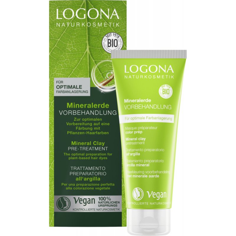 LOGONA Naturkosmetik Mineral Clay Pre-Treatment for Plant-Based Hair Dyes 100ml