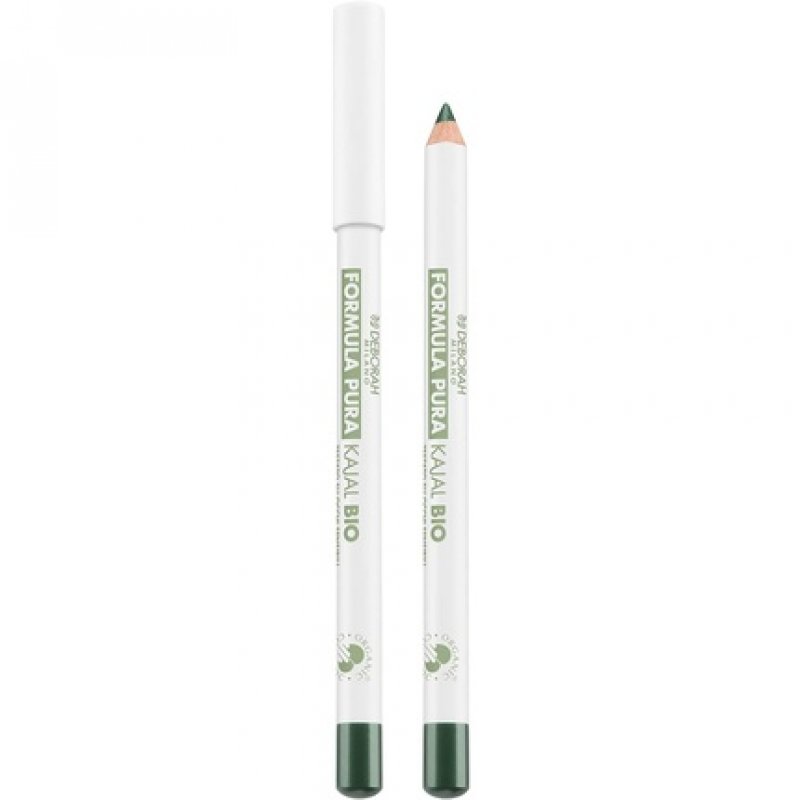 Deborah Milano Organic Formula Pura Eyeliner Pencil Green No. 3 - High Compatibility for Sensitive Eyes 100% Natural