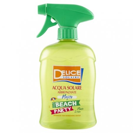 DELICE SOLAIRE Sun Water Bronze Beach Party Mojito 500ml Tanning Water Instant Freshness Dermatologically Tested