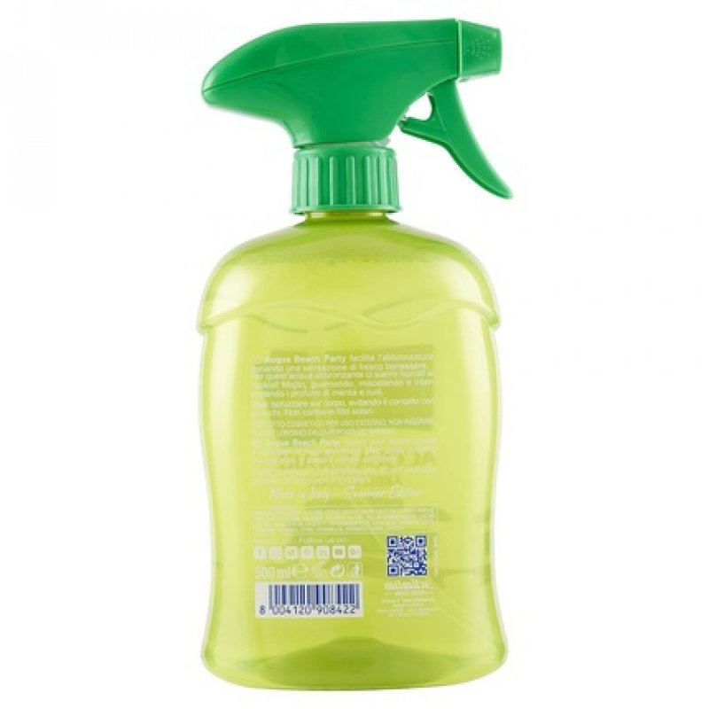 DELICE SOLAIRE Sun Water Bronze Beach Party Mojito 500ml Tanning Water Instant Freshness Dermatologically Tested