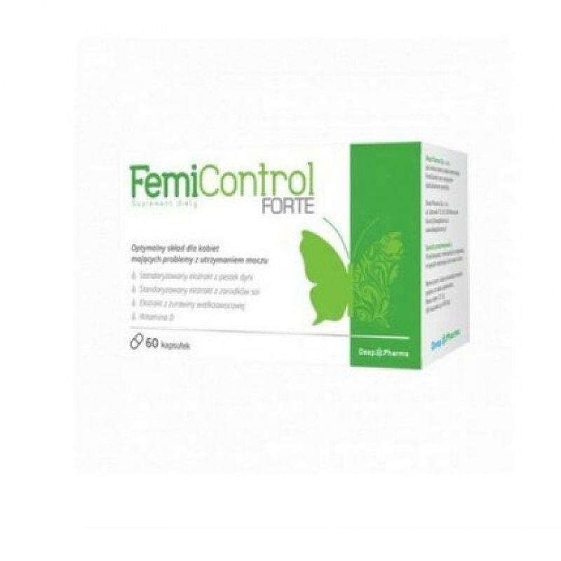 Femicontrol Forte 60 Capsules Urinary Incontinence Urinary Tract Soy Pumpkin Seed Extract