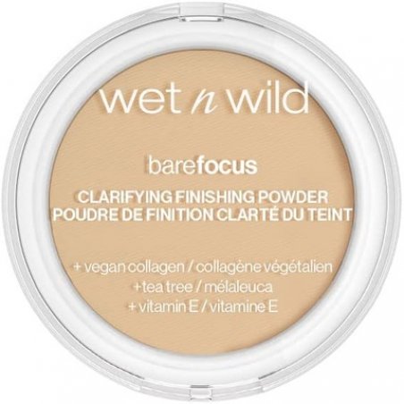 Wet n Wild Bare Focus Clarifying and Finishing Powder with Hyaluronic Acid and Vitamin E for Light/Medium Skin Tones