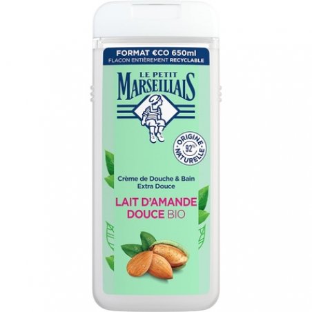 Le Petit Marseillais Extra Gentle Bath & Shower Cream Organic Sweet Almond Milk 650ml