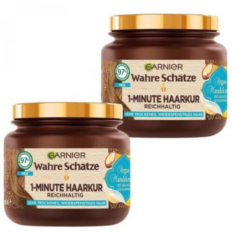 Garnier Wahre Schätze 1 Minute Hair Mask Argan & Almond Cream 340ml