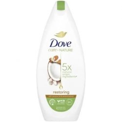 Dove Care By Nature Restoring Shower Gel 225ml with Coconut Oil and Almond Extract