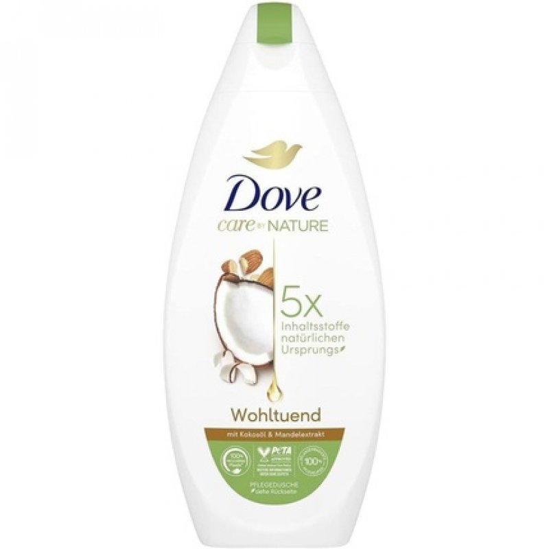 Dove Care By Nature Restoring Shower Gel 225ml with Coconut Oil and Almond Extract