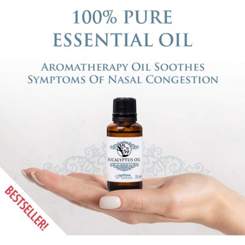 Optima Natura 100% Pure Eucalyptus Essential Oil for Aromatherapy 30ml