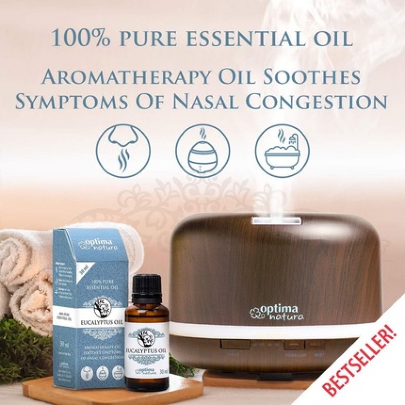 Optima Natura 100% Pure Eucalyptus Essential Oil for Aromatherapy 30ml