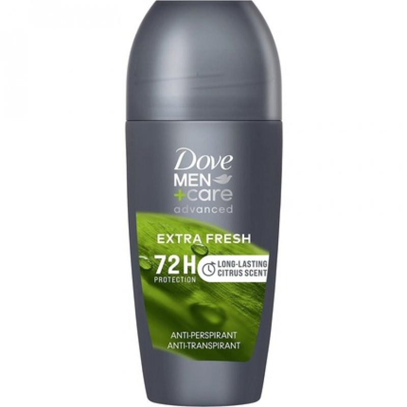 Dove Advanced Extra Fresh Antiperspirant Deodorant Roll On for Men 50ml Citrus