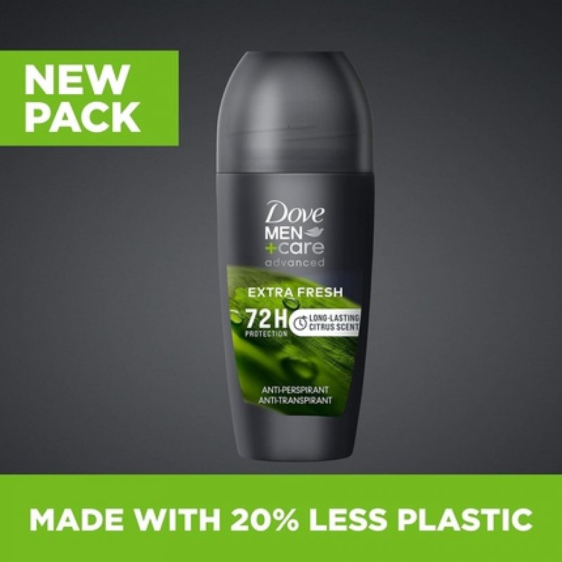 Dove Advanced Extra Fresh Antiperspirant Deodorant Roll On for Men 50ml Citrus