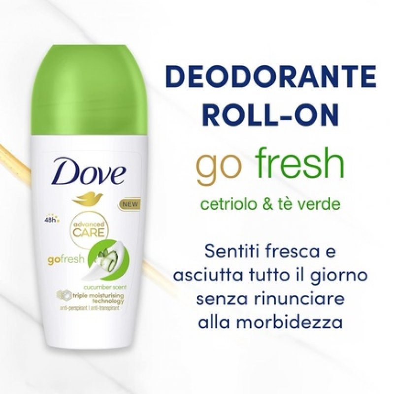 Dove Roll On Advanced Care Cucumber and Green Tea Air Freshener Antiperspirant 48 Hour Protection Deodorant for Men and