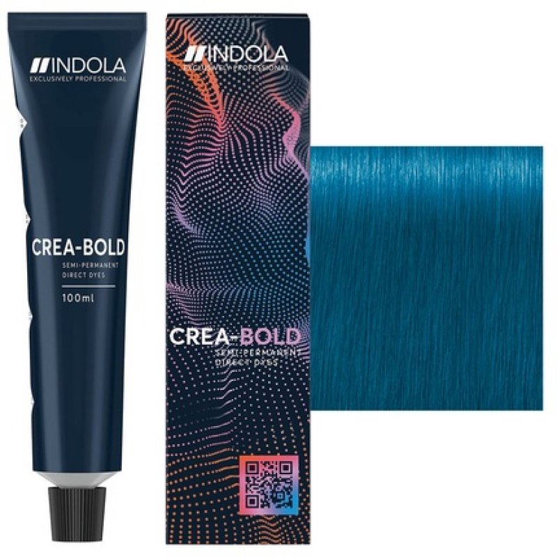 Indola Crea-Bold Semi-Permanent Turquoise Blue Hair Color 100ml