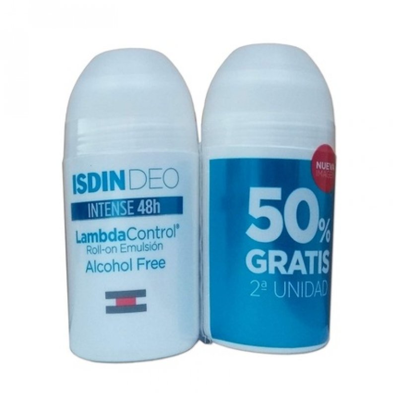 ISDIN Lambda Control Intense Deodorant for 48 Hours - Pack of 2