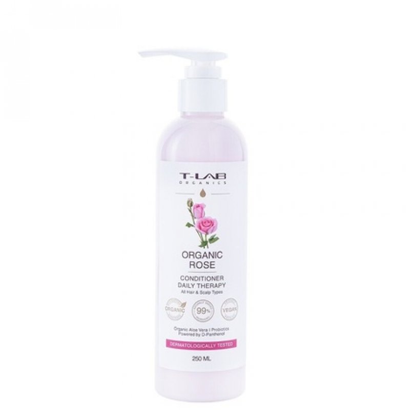 99% TLAB ORGANICS Hair Therapy Daily Bio Rose Conditioner Natural Ingredients