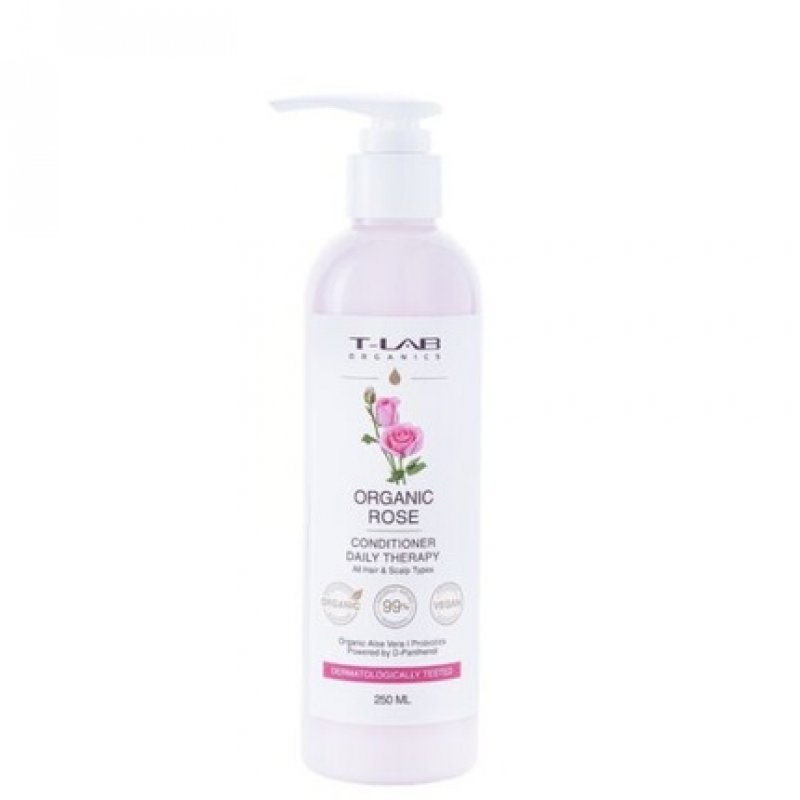 99% TLAB ORGANICS Hair Therapy Daily Bio Rose Conditioner Natural Ingredients