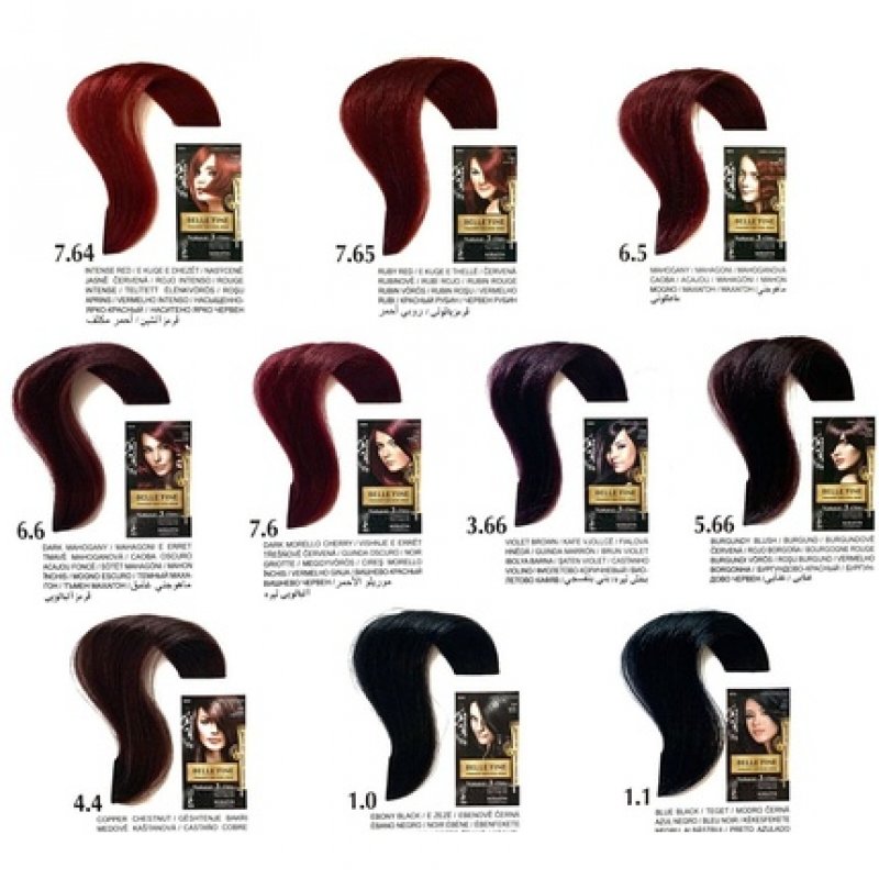 Belle' Fine Permanent Hair Color Cream 100ml Keratin 3 Oils - Various Shades