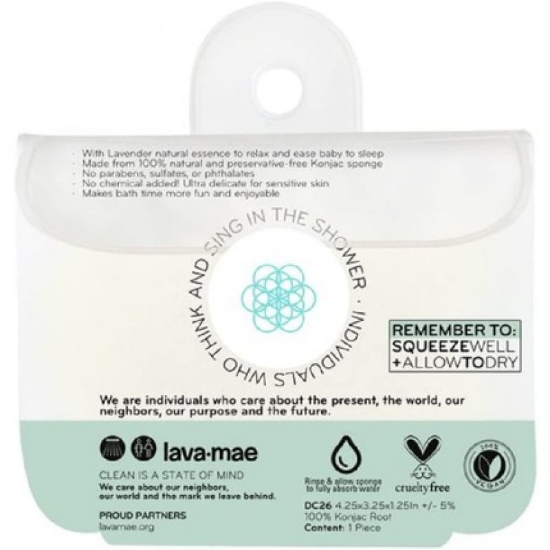 Daily Concepts Daily Baby Fish Konjac Sponge Pure for Cleaning and Cleansing Your Baby's Skin 23g