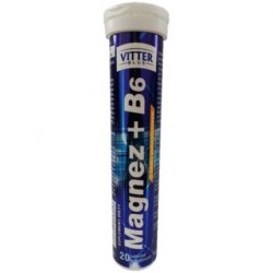Magnesium Vitamin B6 Vitter Blue 20 Effervescent Tablets