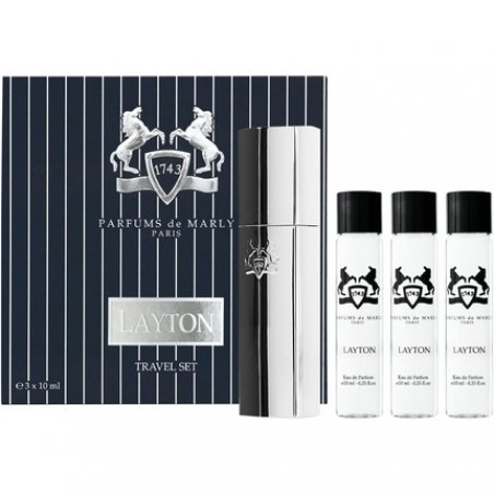 Layton Royal Essence by Parfums De Marly Three Eau De Parfum Sprays Travel Set 3 x 10ml - Pack of 3
