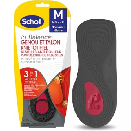 Scholl In-Balance Anti-Pain Insole Knee Heel Medium