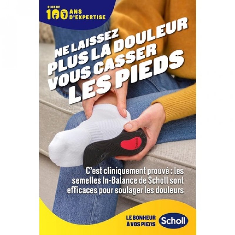 Scholl In-Balance Anti-Pain Insole Knee Heel Medium