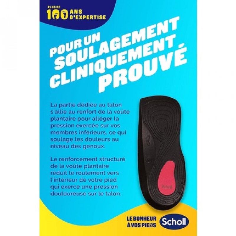 Scholl In-Balance Anti-Pain Insole Knee Heel Medium