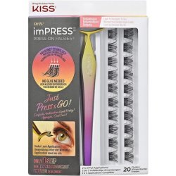 KISS imPRESS Press-On Falsies Eyelash Clusters Kit Voluminous Black