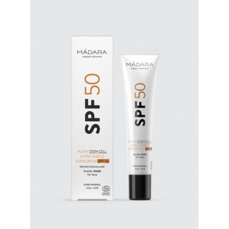 MÁDARA Cosmetics SPF50 Plant Stem Cell Ultra-Shield Sunscreen Crème d’écran solaire Visage 50 Adultes