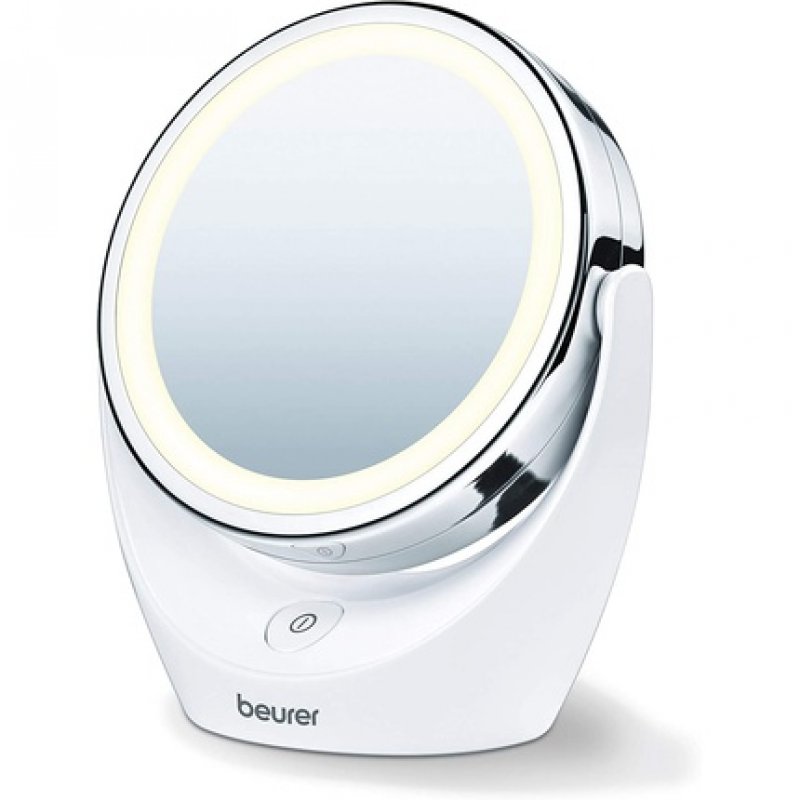 Beurer BS49 Illuminated Vanity Mirror Rotatable Make-Up Mirror with Normal and 5x Magnification Battery Operated LED