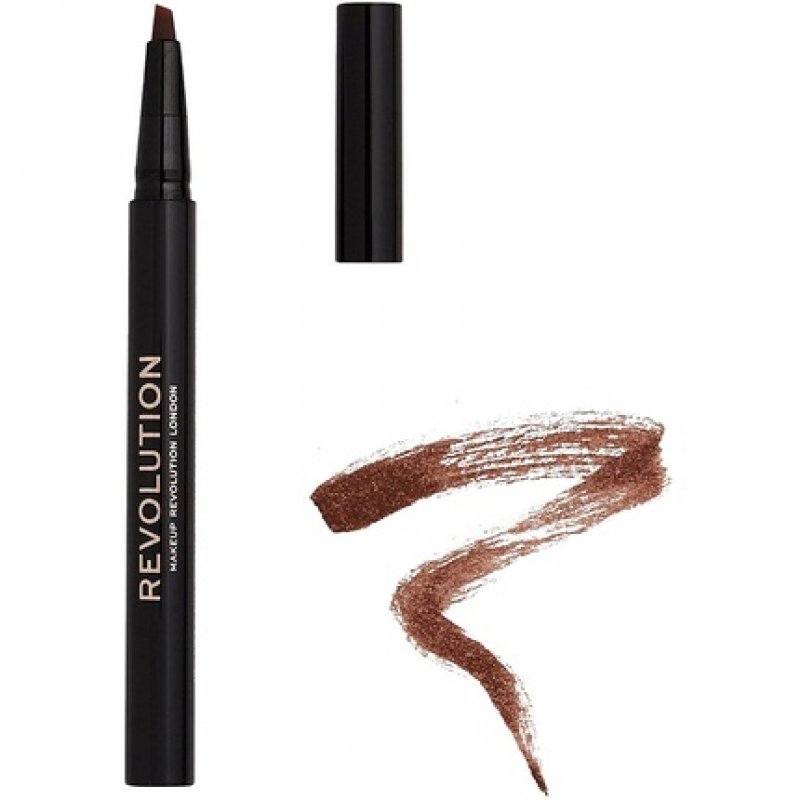 Makeup Revolution Bushy Brow Pen Medium Brown 0.5ml