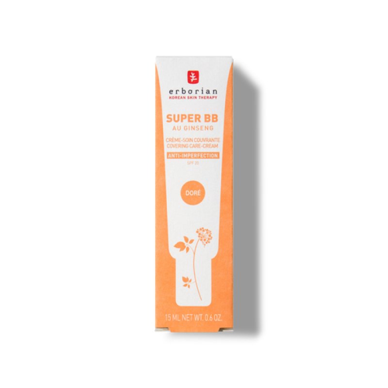 Erborian Super BB Doré - full coverage BB cream for acne prone skin 15 ml BB crème