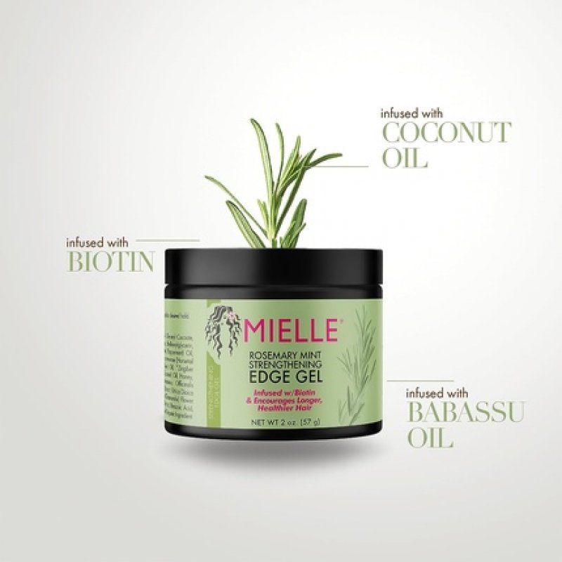 Mielle Rosemary Mint Strengthening Edge Gel for Sleeking and Taming Hair 57g