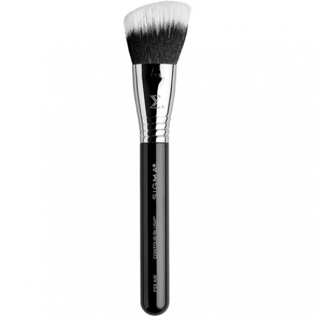Sigma Beauty F53 Air Contour/Blush Makeup and Skincare Brush - Duo Fiber Softly Angled Kabuki Brush - Vegan,
