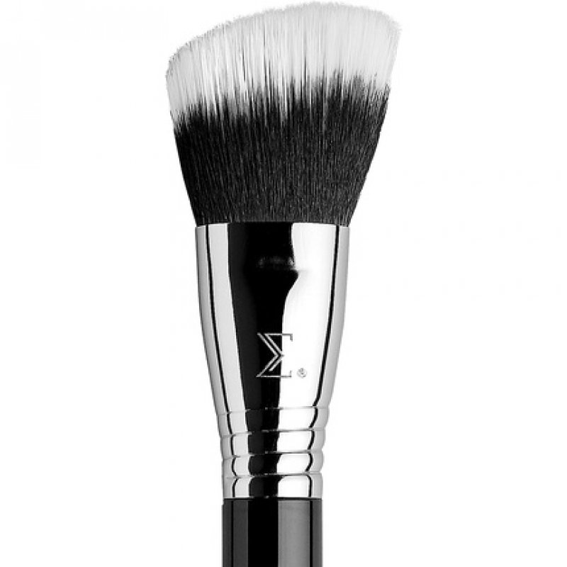 Sigma Beauty F53 Air Contour/Blush Makeup and Skincare Brush - Duo Fiber Softly Angled Kabuki Brush - Vegan,