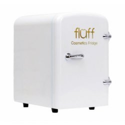 Fluff Mini Cosmetic Fridge White with Gold Logo
