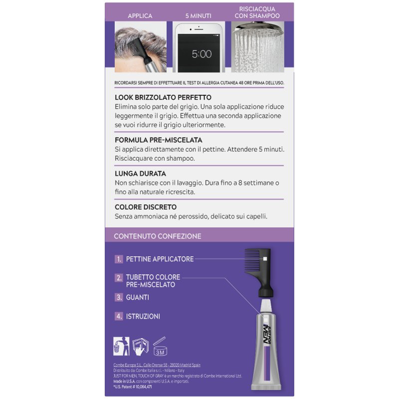 Just For Men Touch Of Grey couleur de cheveux Marron 40 g