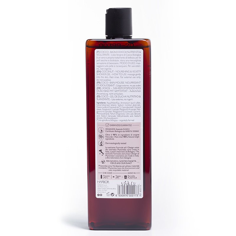 Phytorelax Laboratories Cocco Vegan & Organic Shower Nutrie Velvet Wrapped 500ml