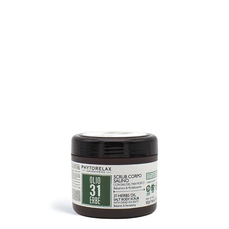 Phytorelax Laboratories Salt body scrub balsamic & revitalizing 31 herbs oil, 500gr