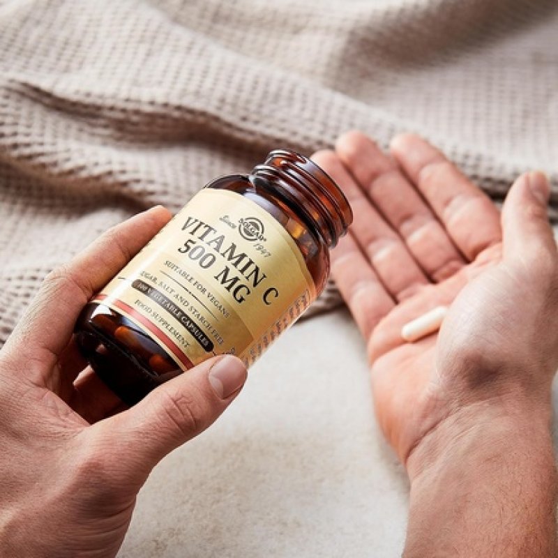 Solgar 500mg Vitamin C Vegetable Capsules Seasonal Immunity Support Potent Antioxidant Reduces Tiredness and Fatigue