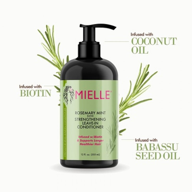 Mielle Organics Rosemary Mint Strengthening Leave-In Conditioner for Dry and Frizzy Hair