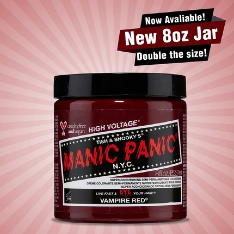 Manic Panic High Voltage Classic Cream Formula Hair Dye 8oz Vampire Red
