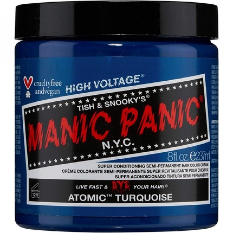 Manic Panic High Voltage Classic Cream Formula Hair Dye 8oz Atomic Turquoise